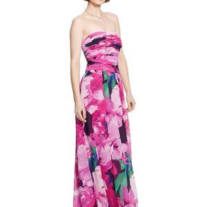 Lauren Ralph Lauren Strapless Floral Gown